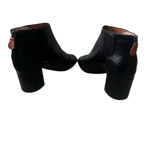 New without box Kenneth Cole size 7.5 peep toe bootie black leather shootie - Picture 4 of 8